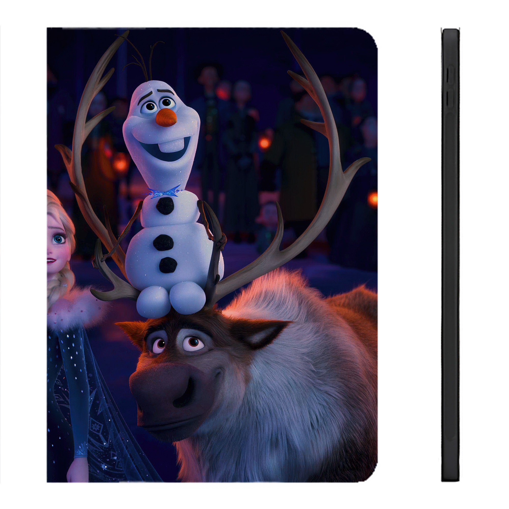 （画像用） アナと雪の女王 アンナ エルサ Frozen Anna Elsa IPadケース ペンホルダー付き ブックスタイルデザイン